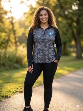 Zone Pro New Womens Athletic Pullover Top Plus Size 3x Workout Yoga Gym Running